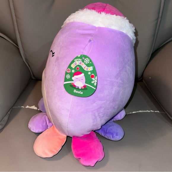 Holiday Christmas Squishmallows Beula the Octopus Santa Hat 12" Stuffed Plush - Picture 6 of 8